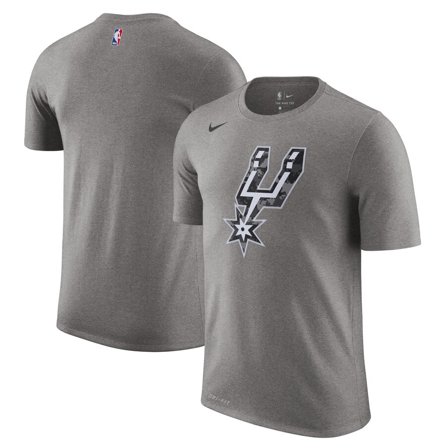 Men 2020 NBA Nike San Antonio Spurs Black City Edition Performance Cotton Essential TShirt->nba t-shirts->Sports Accessory